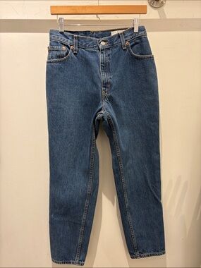 Aligrace Women’s Vintage Levi’s High-Rise Slim Med/Dark Blue Jean Size 26
